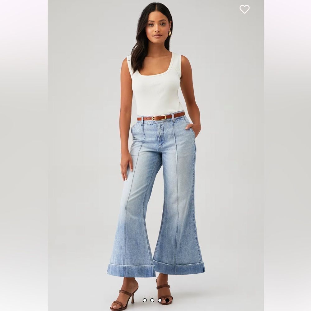 NWT RBL Puppet Women's The Avery Wide Leg Trouser Size 29